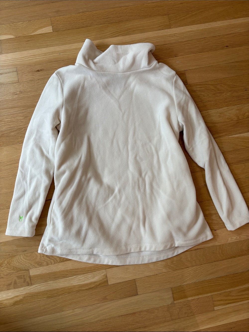 Women’s Cream Turtleneck Fleece Sweater